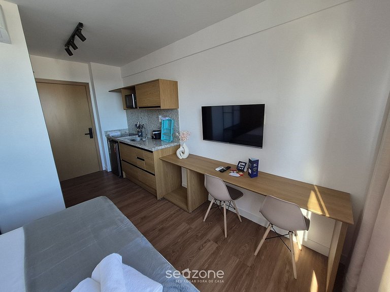Studio em edf. c/ Piscina a 270m do Mar CAO0903