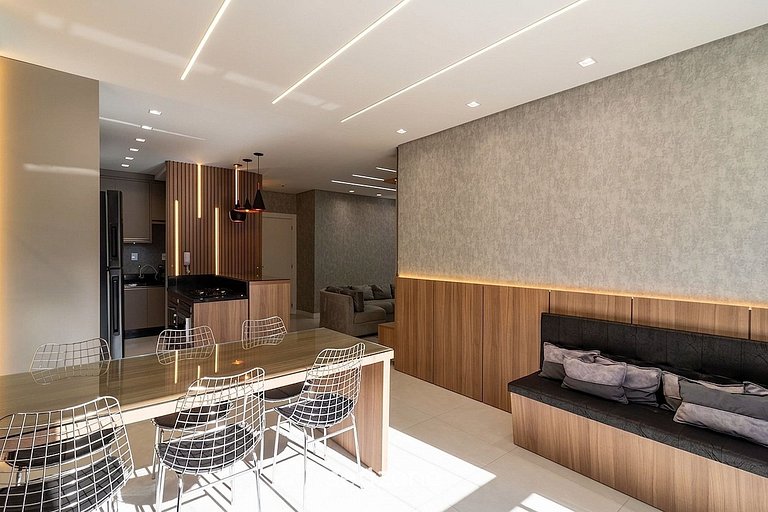 Apt c parrilla 90m de la playa de Perequê RIH0902