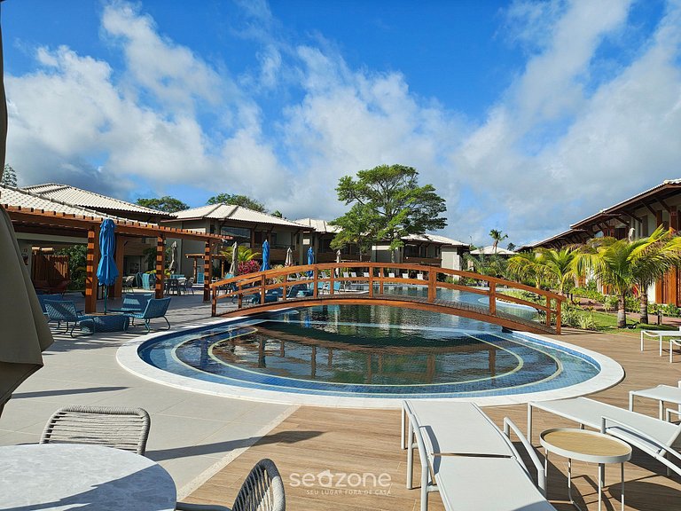 Condominio con Piscina a 450m de la Playa en Itacimirim - VB