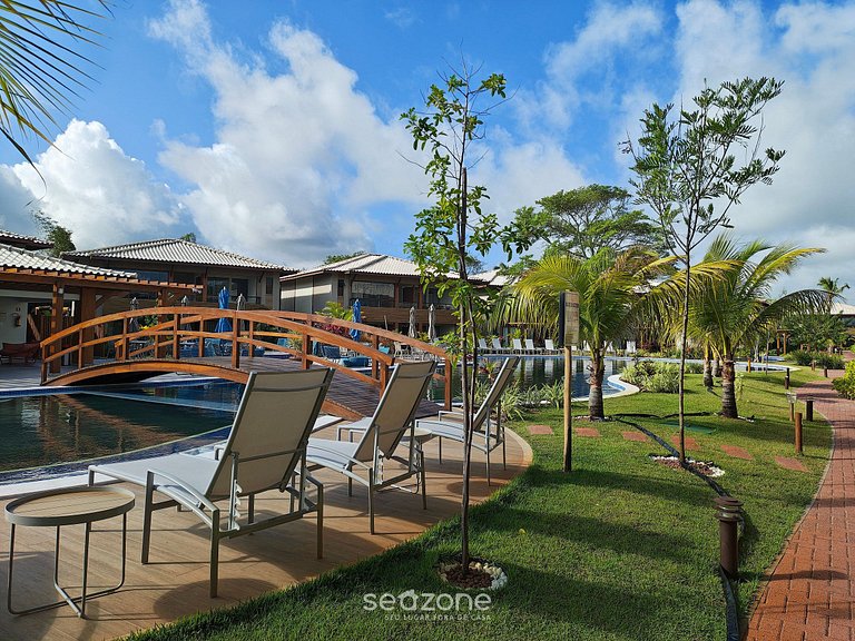 Condominio con Piscina a 450m de la Playa en Itacimirim - VB
