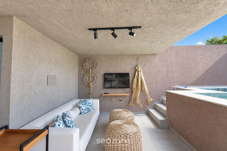 Apto. c/ piscina priv. a 740m de playa CLB0027