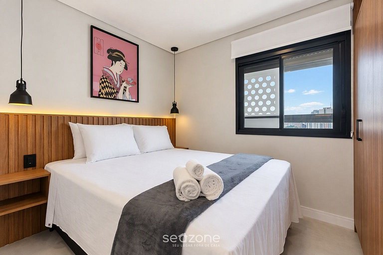 Studio em Cond. c/ Piscina e Vista UPA1805