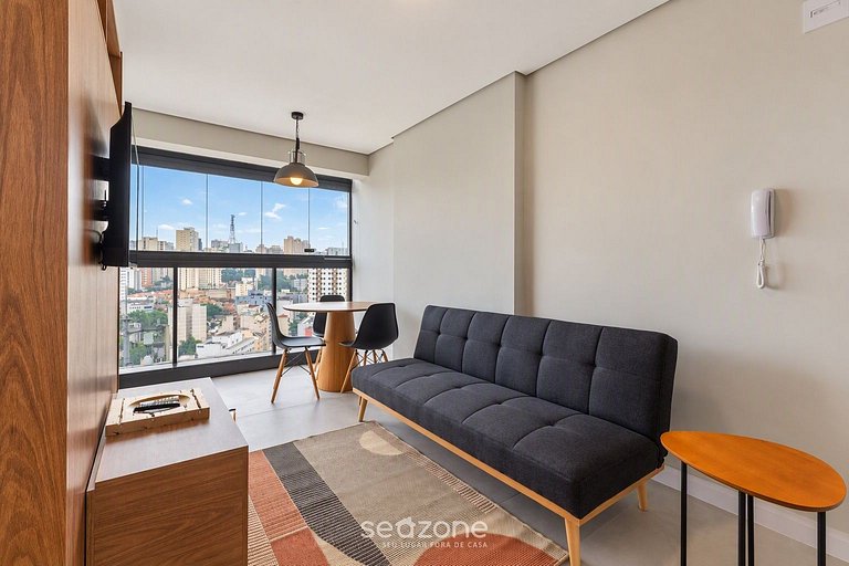 Studio em Cond. c/ Piscina e Vista UPA1805