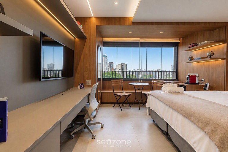 Studio Bem localizado em Cond. c/ Piscina GOP0092