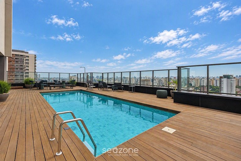 Studio Bien ubicado en Condo. c/ Piscina GOP0092