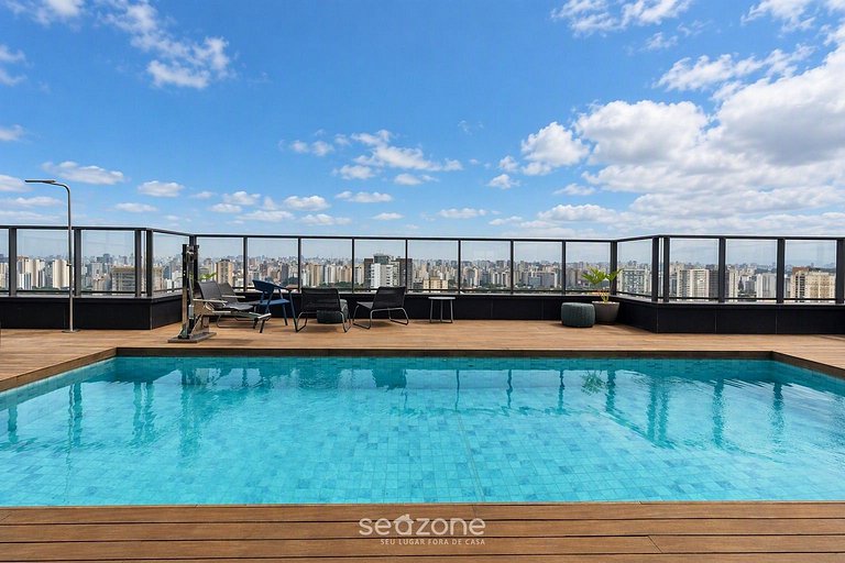 Studio Bem localizado em Cond. c/ Piscina GOP0092