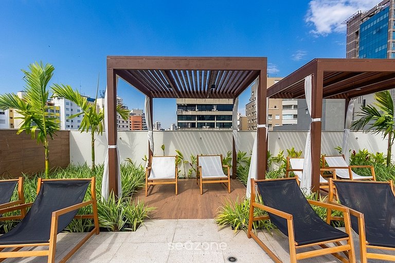 Studio Bela Vista c/Piscina prox Paulista ACP0413