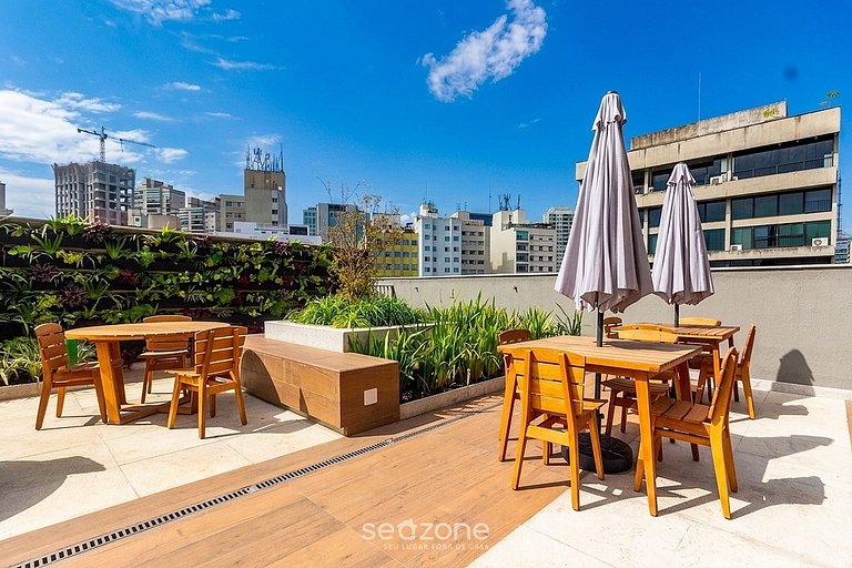 Studio Bela Vista c/Piscina prox Paulista ACP0413