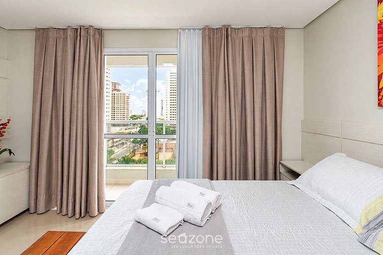 TH807 Flat maravilhoso e decorado no Setor Bueno - COMPLETO