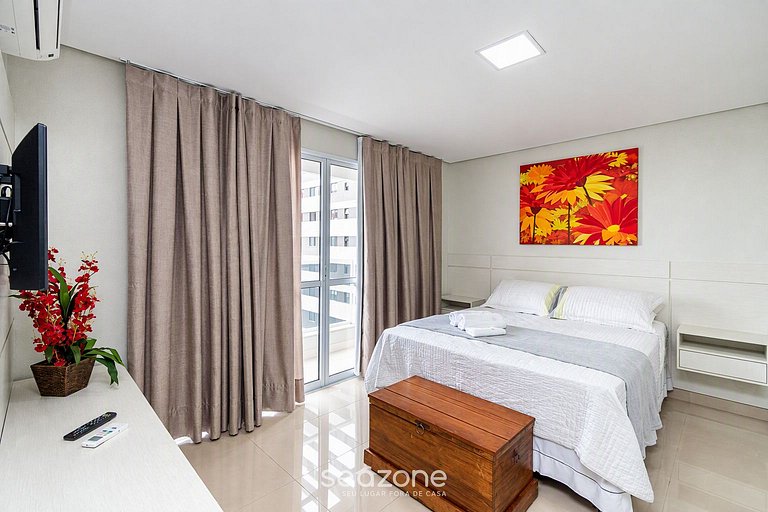 TH807 Flat maravilhoso e decorado no Setor Bueno - COMPLETO