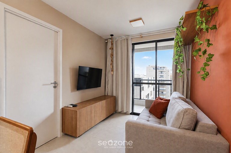 Apto. em Cond. c/ Piscina a 110m da Praia SSI0607