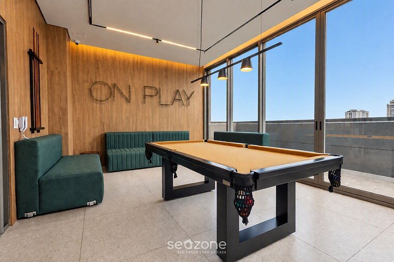 Studio em Cond. c/ Piscina e Vista Cid. COB0708