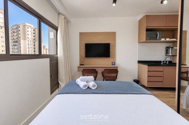 Studio em Cond. c/ Vista p/ Cidade HMR0504