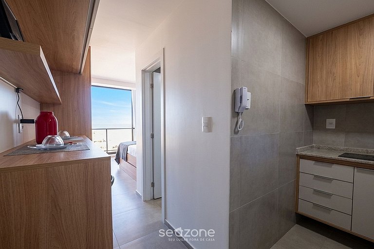 Studio em Cond. c/ Piscina e vista Mar CLF0601