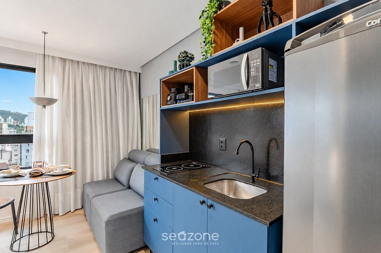 Studio em Cond. c/ Piscina e Vista PIN0408
