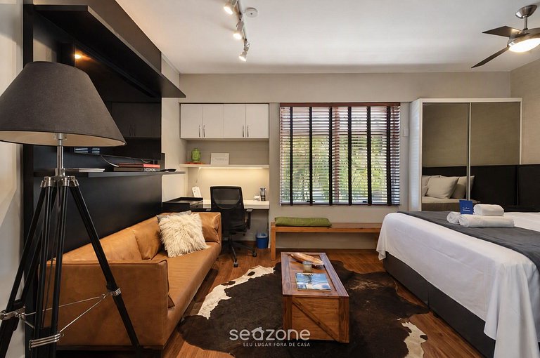 Studio em Cond. c/ Piscina e Vista Cid. OPI0000