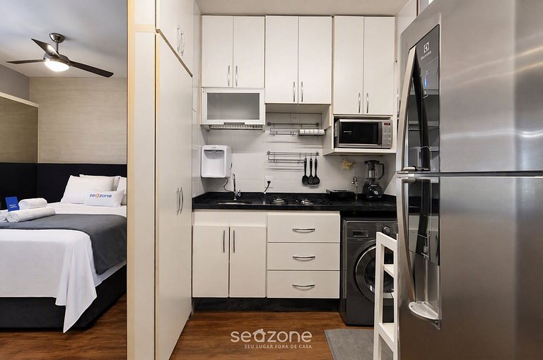 Studio em Cond. c/ Piscina e Vista Cid. OPI0000