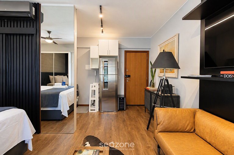 Studio em Cond. c/ Piscina e Vista Cid. OPI0000