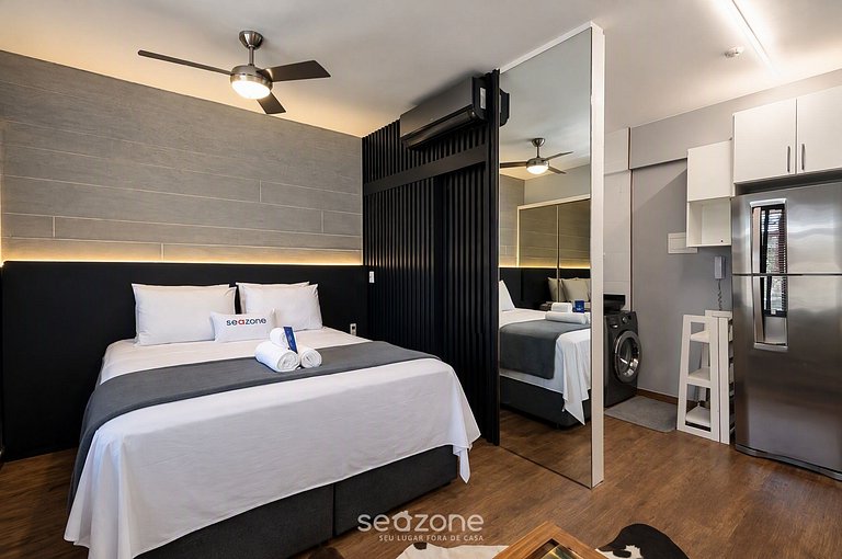 Studio em Cond. c/ Piscina e Vista Cid. OPI0000