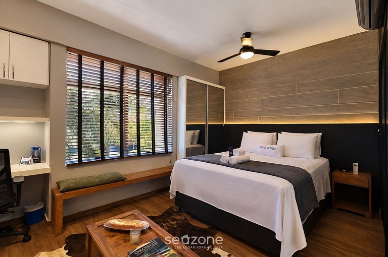 Studio em Cond. c/ Piscina e Vista Cid. OPI0000