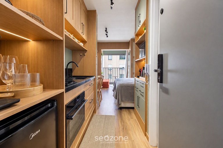 Studio bien ubicado en Condo. c/ Piscina FBG0518