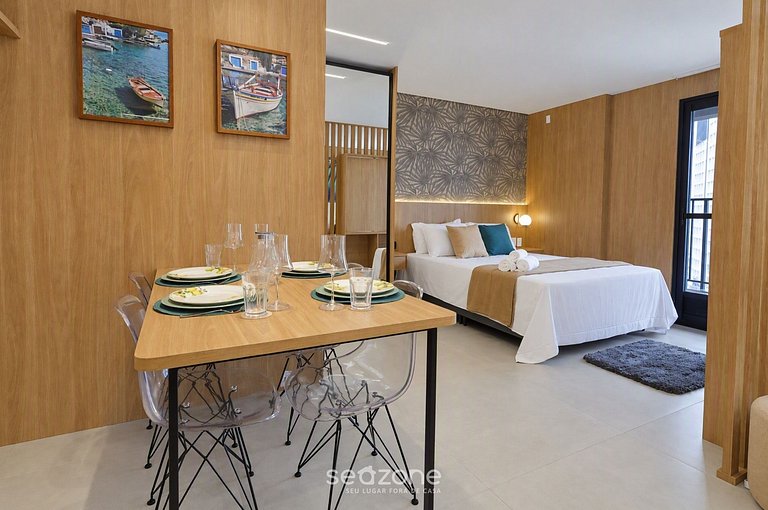 Studio em Cond. c/ Piscina e Vista HCL2406