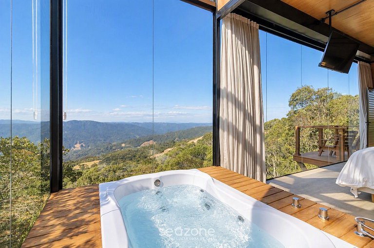 Cabana romântica com vista na serra VST037