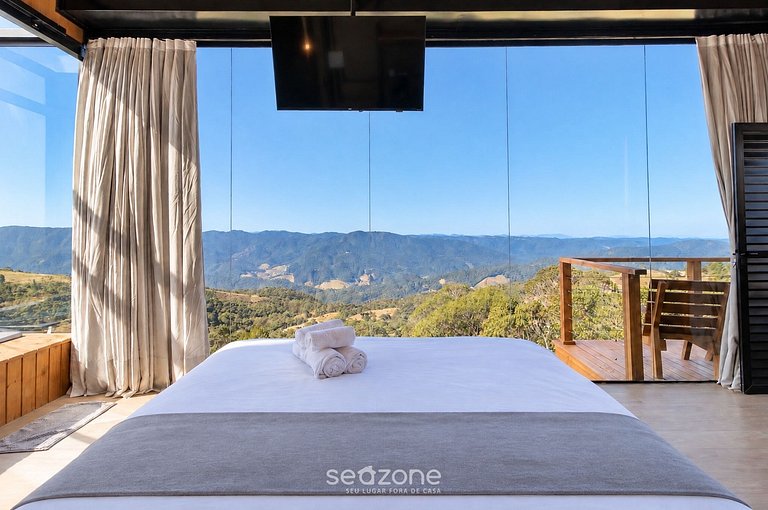 Cabana romântica com vista na serra VST037