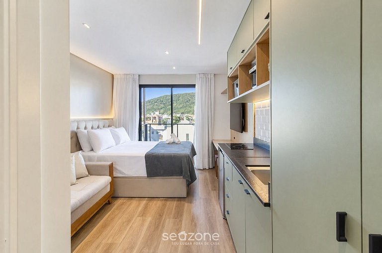 Studio em cond. c/ piscina a 50m do Mar - PSO0411