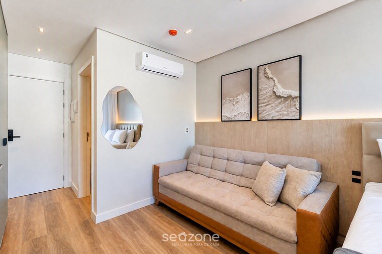 Studio em cond. c/ piscina a 50m do Mar - PSO0411