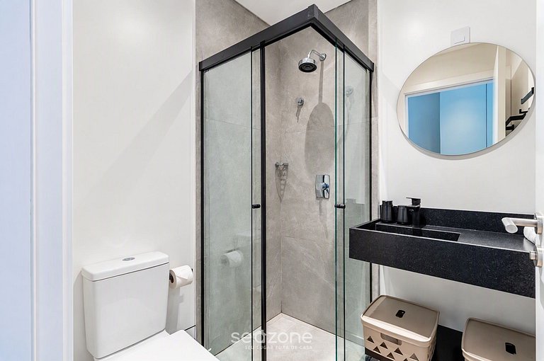 Studio em cond. c/ piscina a 50m do Mar - PSO0411