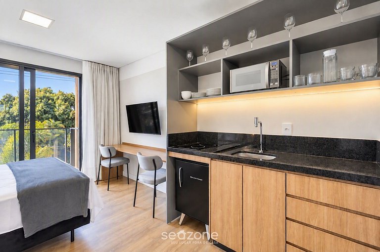 Studio c/ varanda a 50m da Praia em Penha PSO0302