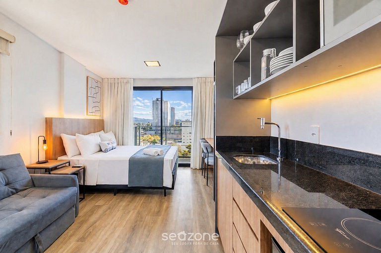 Studio a 50 metros da praia em condomínio PSOB1103