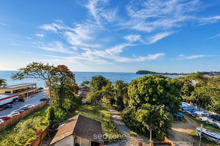 Apto c/ varanda e vista frente mar, Penha PSO0604