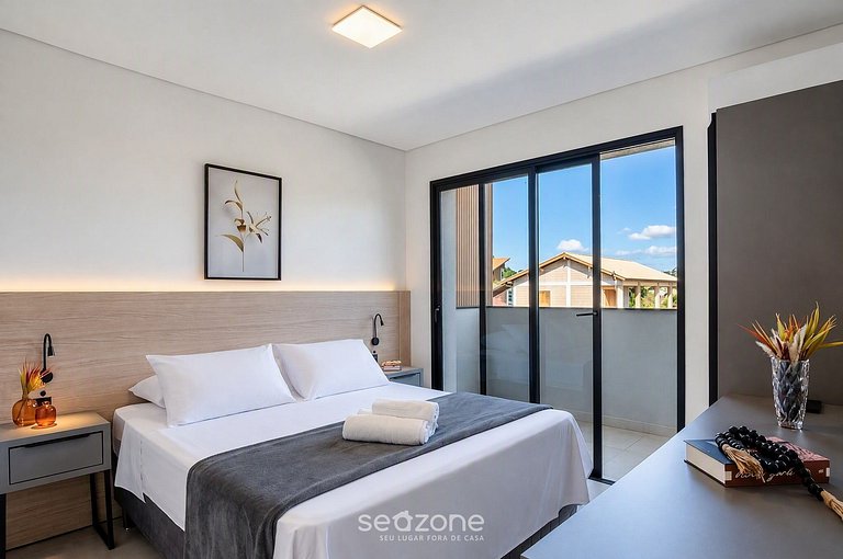 Studio em Cond. c/ Piscina e Varanda RSO0040