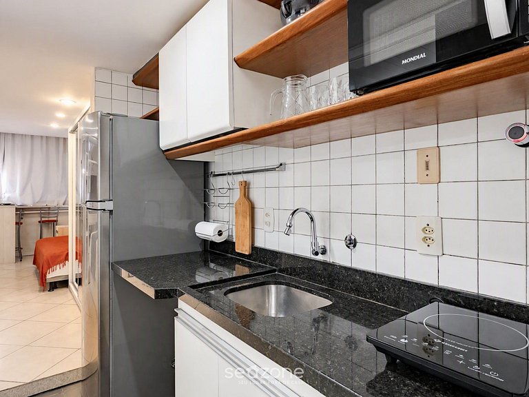 Studio c/ vista p/ Mar em Cond. SVM0609