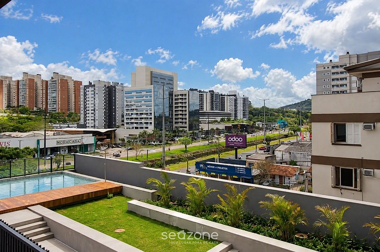 Studio em Cond. c/ Piscina e Vista Cid. IGA0503