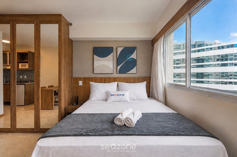 Studio em Cond. c/ Piscina e Vista SMZ1412