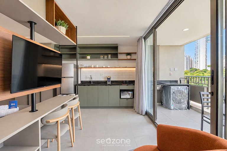 Studio Bien ubicado en Condo. c/ Piscina AET613
