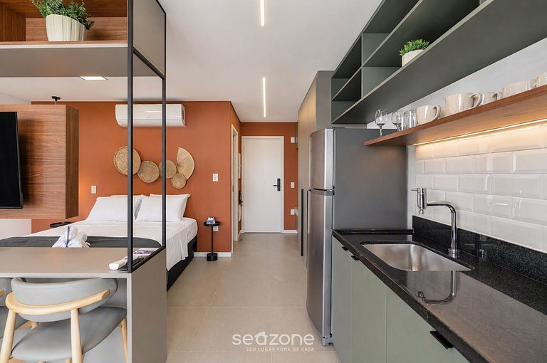 Studio Bem localizado em Cond. c/ Piscina AET613