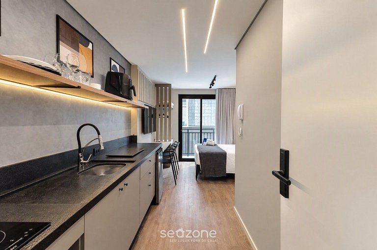 Studio em Cond. c/ Vista p/ Cidade COV0209